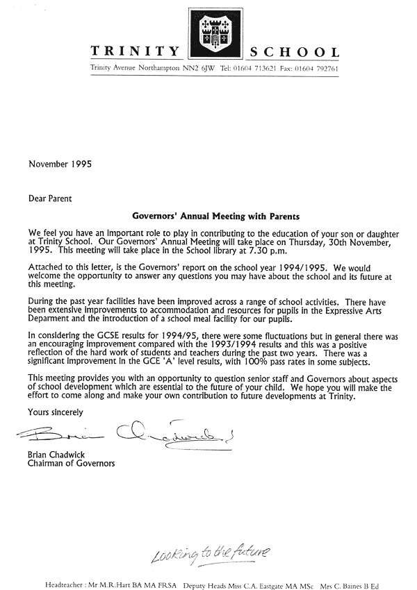 Governors Report 11 95 2