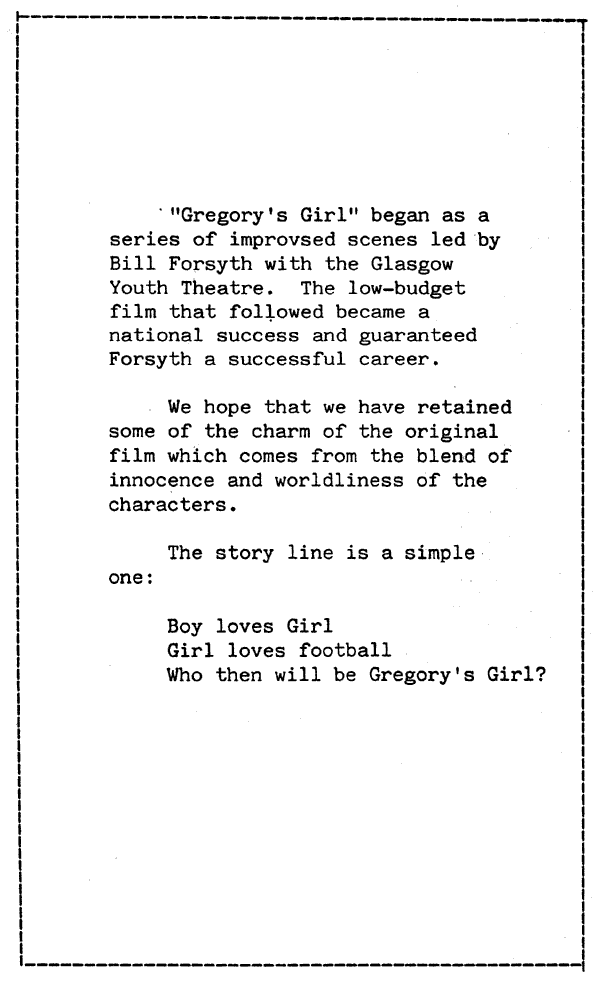Gregorys Girl 85 2
