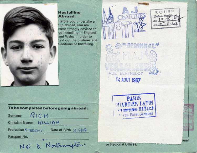 1967 Youth Hostel Card