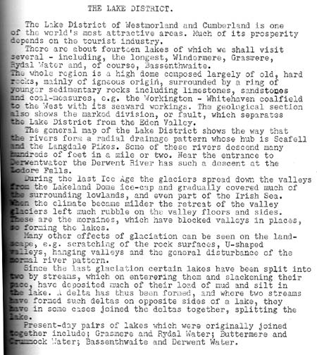 Description of the Lake District