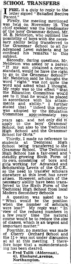 School Transfers 9 Dec 59