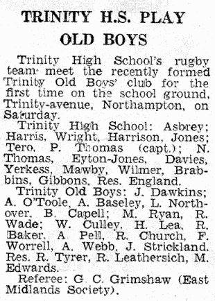 Trinity Old Boys 62 3